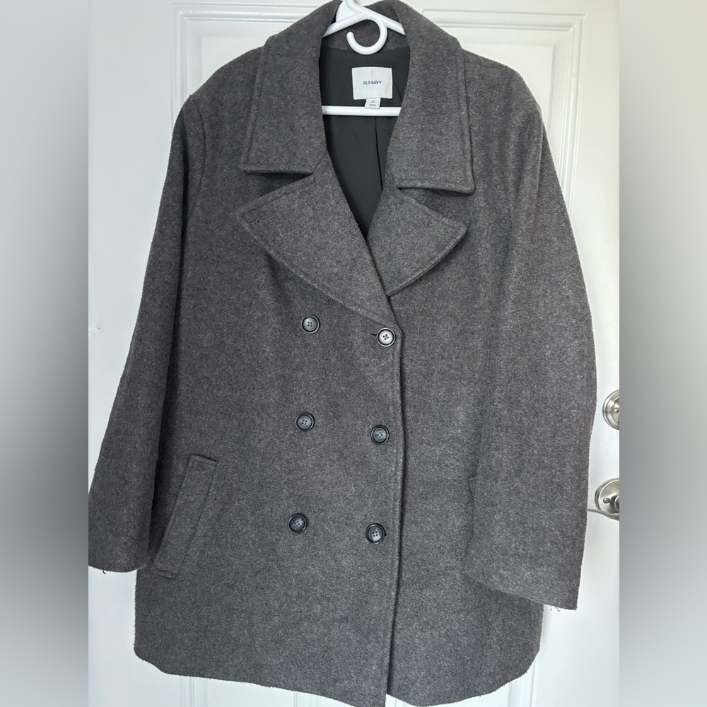 Old Navy woolen gray peacoat 3X